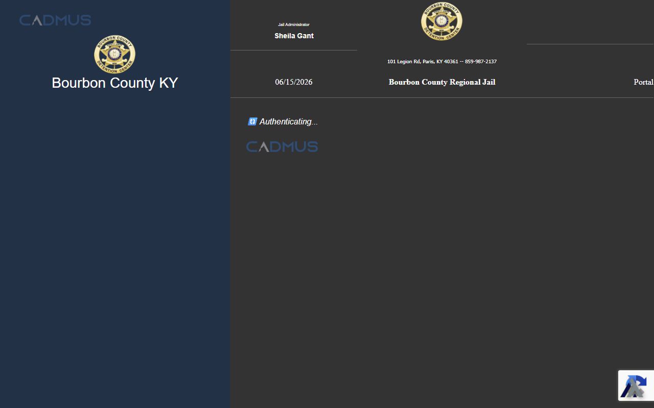 Bourbon current inmate portal used for Pendleton County inmate records